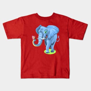 Elephant Illustration Kids T-Shirt